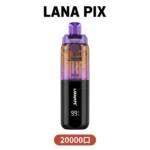 2026年LANA PIX閃光彈20000口電子煙配備LED電量顯示螢幕與Mesh霧化技術示意圖